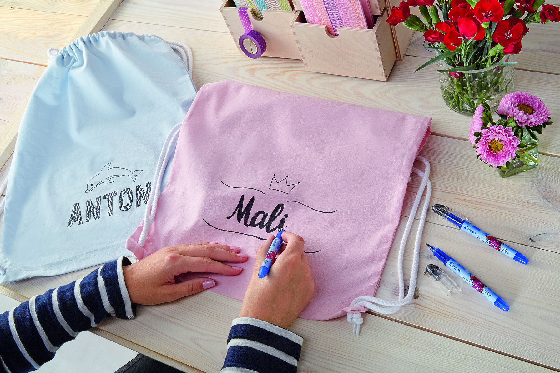 Labeling daycare and school bags with a fabric marker, Laundry Tec