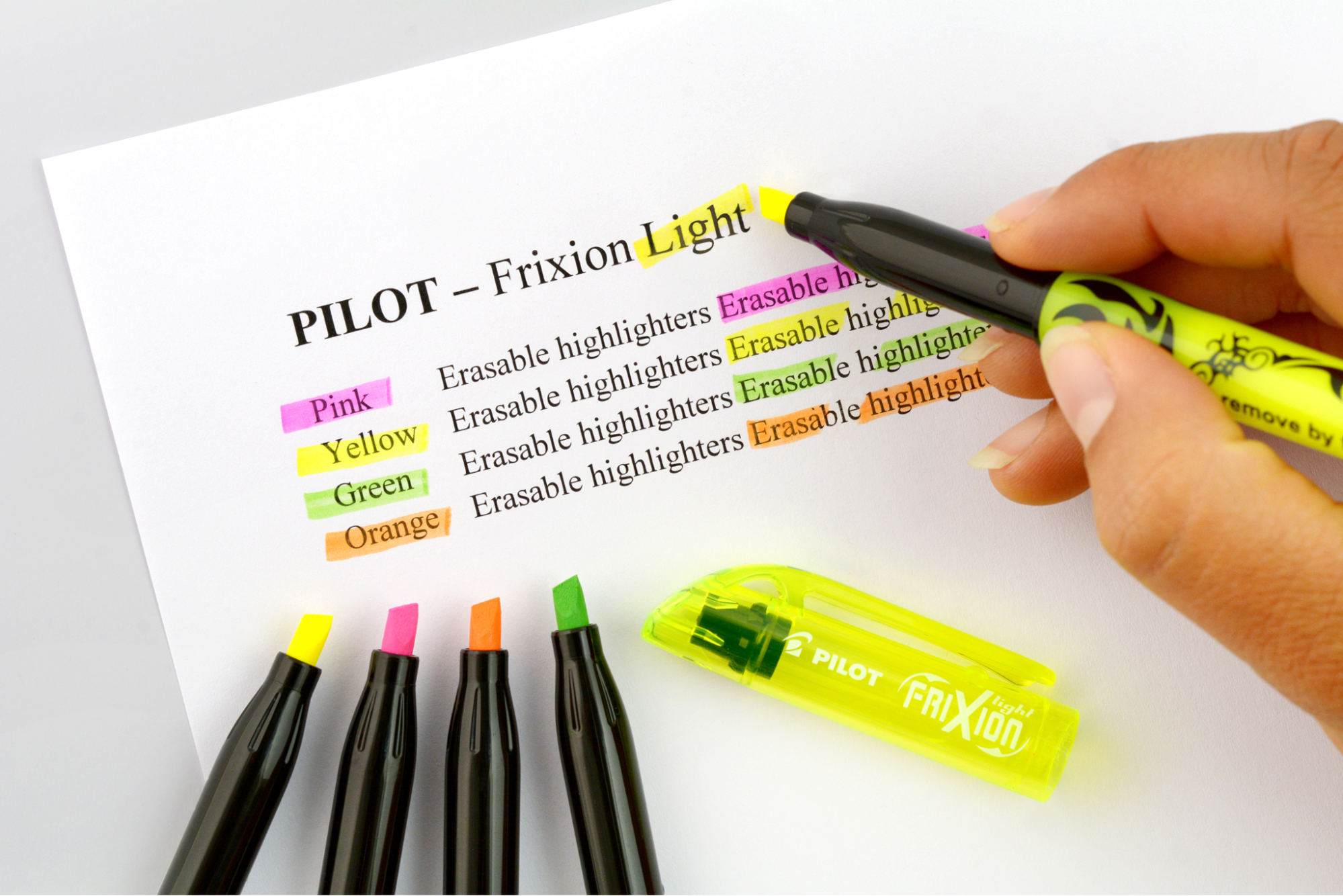 Writing notes with FriXion erasable pens