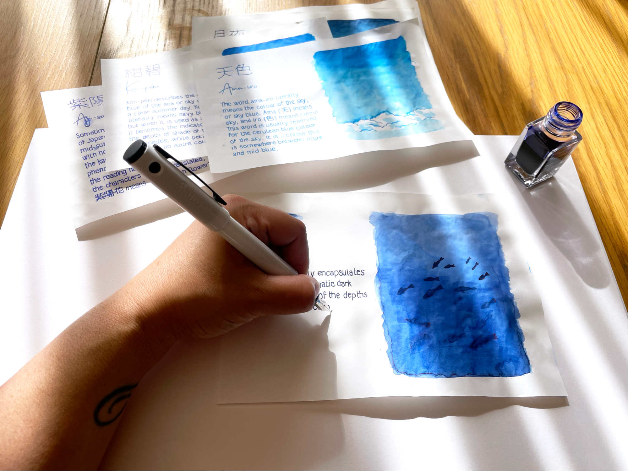 How to write with your left hand using proper fountain pen technique