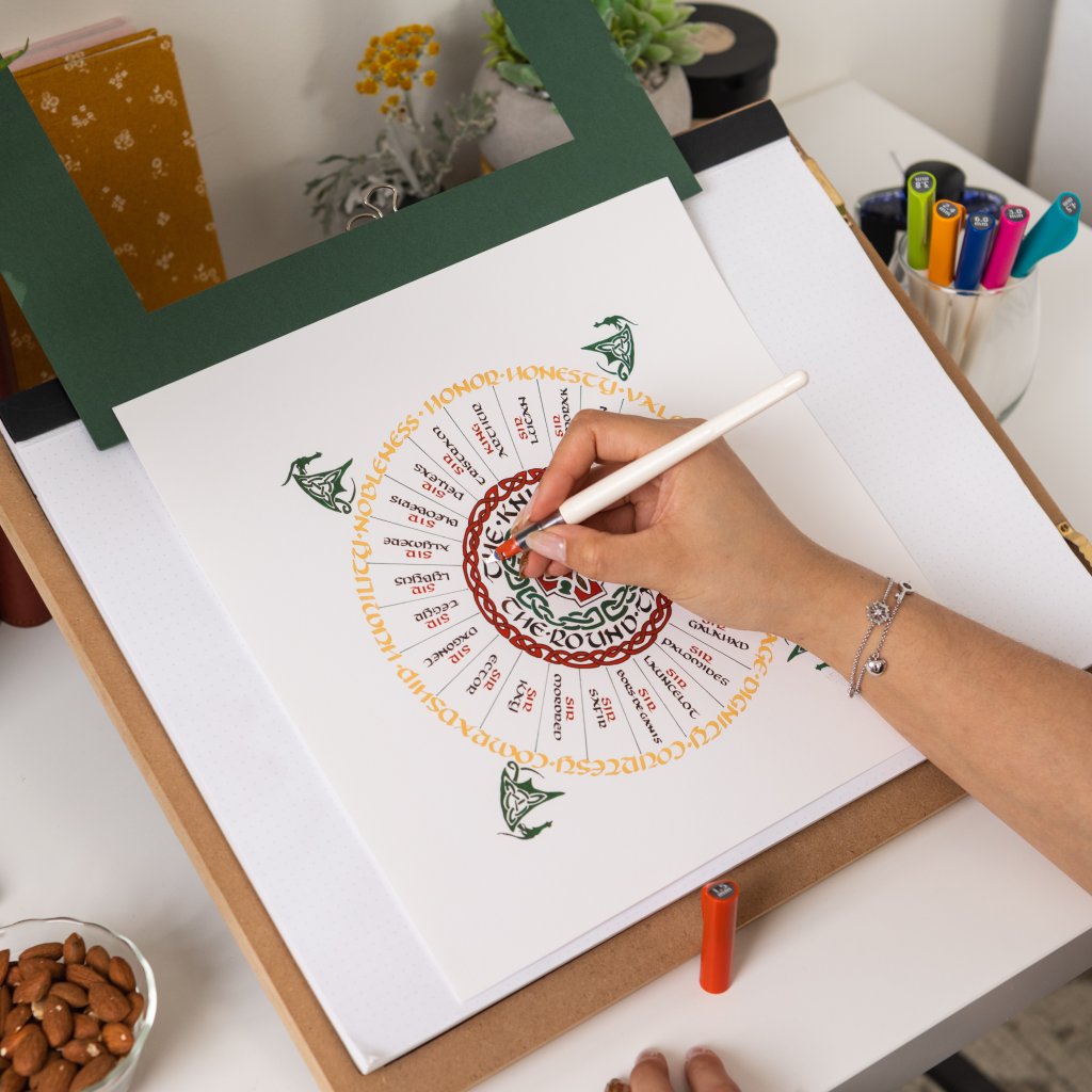 PILOT Pen's Calligraphy pens being used to create Celtic style writing and Celtic designs.